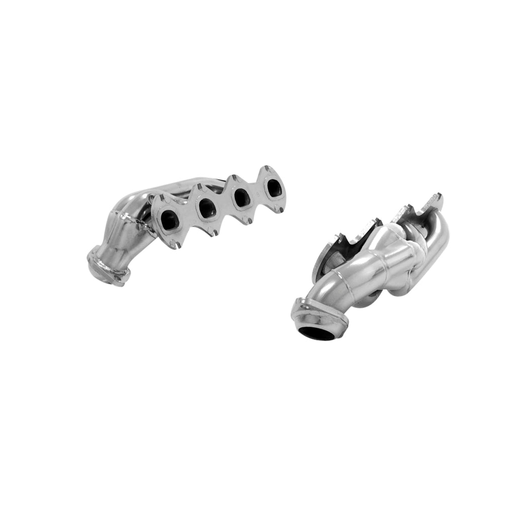 Scavenger Series Elite Header Shorty Header 2004-2010 Ford, F150 5.4L V8 1-5/8 Inch Primary 16 Gauge Tubing 3/8 Inch Flange Silver Ceramic Coating 409S Stainless Steel Carb Eo D-698-18 Compliant Flowmaster
