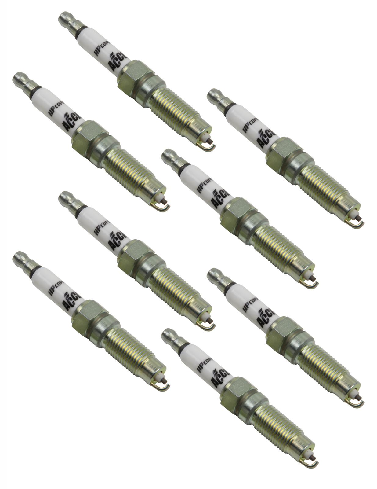 Hp Copper Spark Plug Ford 2008-2014 3-Valve 4.6L & 5.4L Eng 1 Step Colder Than Stock 8 Pack Of Pn 354C1 ACCEL