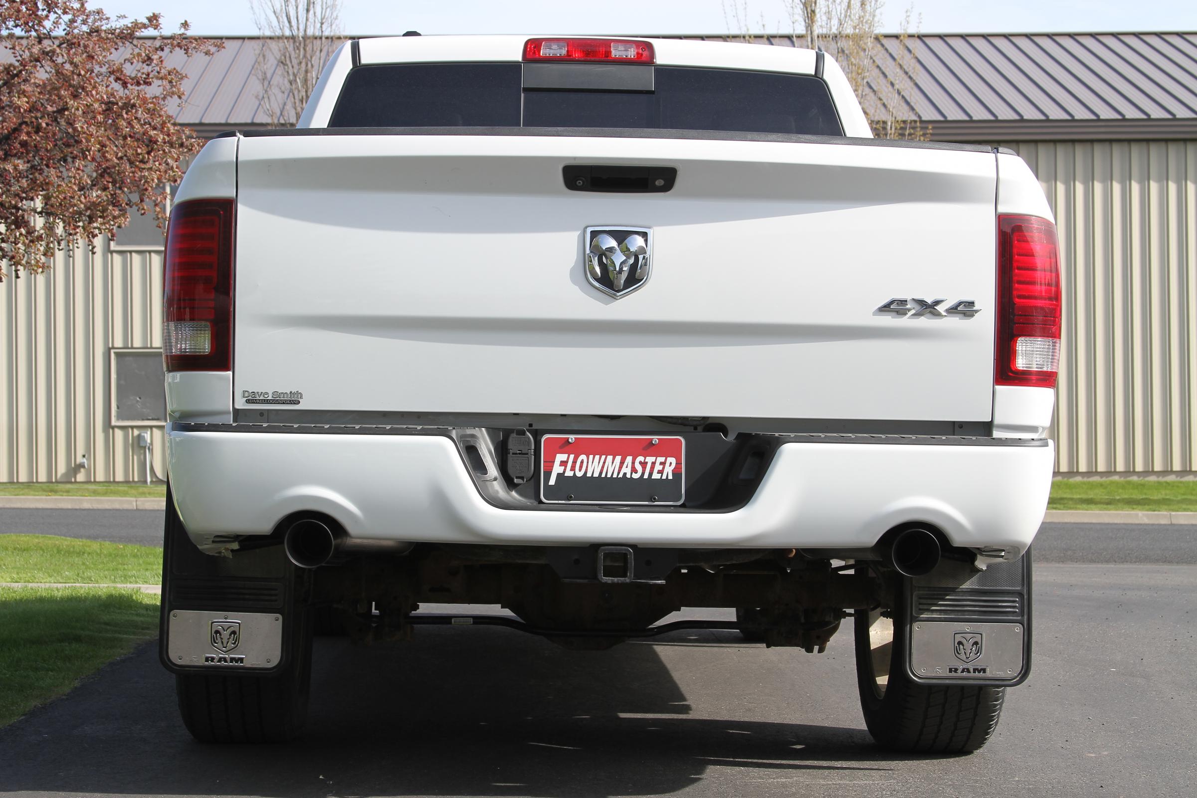 Outlaw Cat-Back Exhaust System 2009-2024 (Classic Body) Ram 1500, 4.7L, 5.7L Hemi, Std Cab 8' Bed, Crew Cab 5'7 Inch Bed Quad Cab/6'4 Inch Bed 2/4 Wheel Drive Aggressive Sound Flowmaster