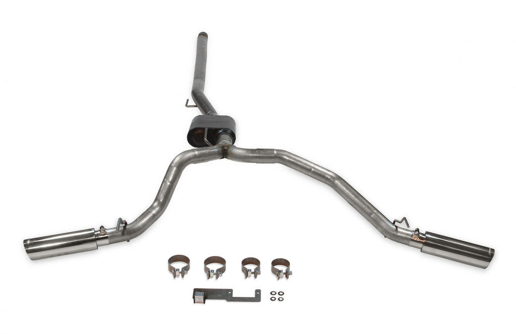 American Thunder Cat-Back Exhaust System Fits 2020-2025 Jeep Gladiator Trucks With 3.6L Engine, 409 Stainless Steel, Dual Exit With Polished Tips Aggressive Sound Flowmaster