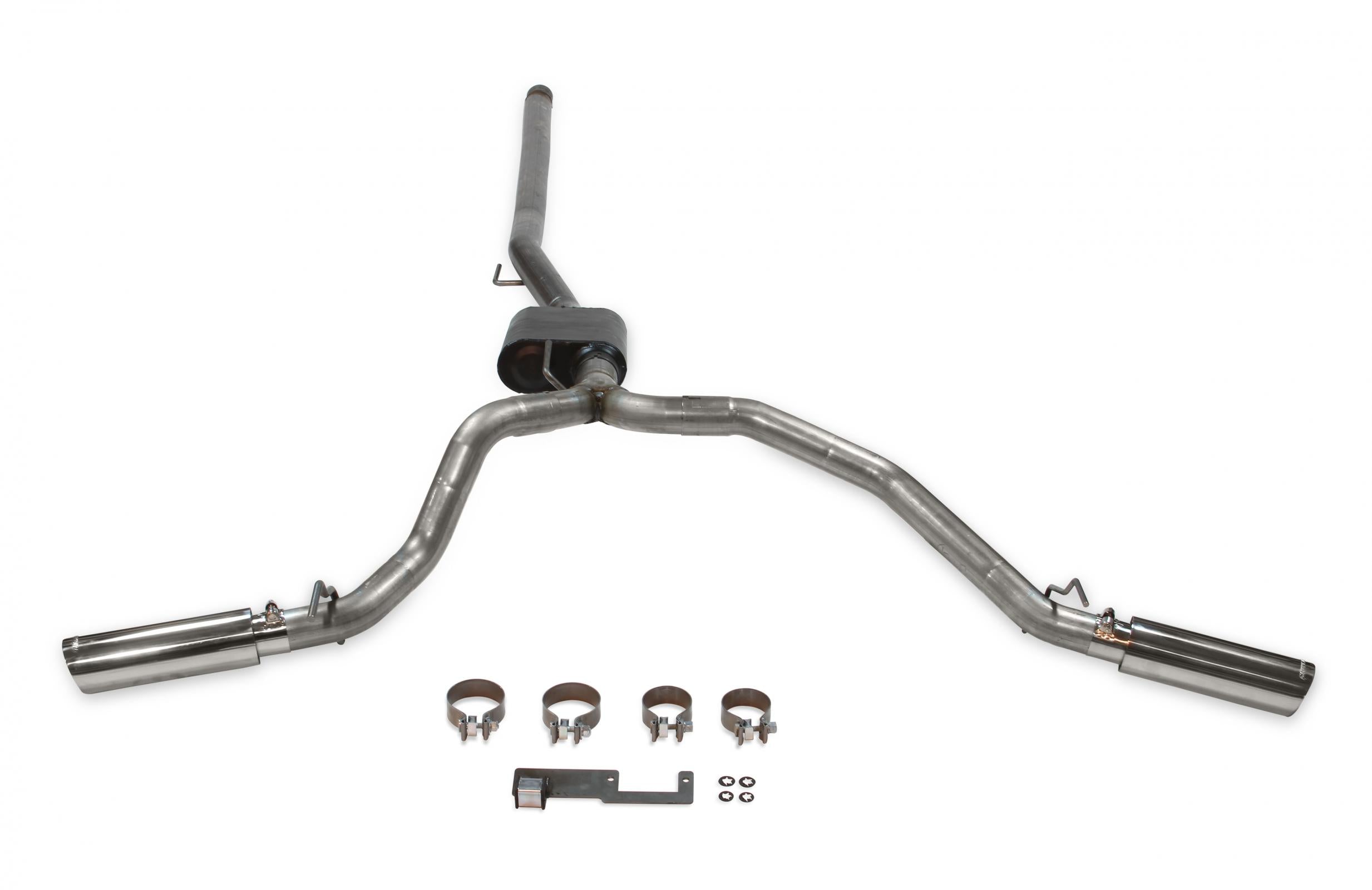 American Thunder Cat-Back Exhaust System Fits 2020-2025 Jeep Gladiator Trucks With 3.6L Engine, 409 Stainless Steel, Dual Exit With Polished Tips Aggressive Sound Flowmaster