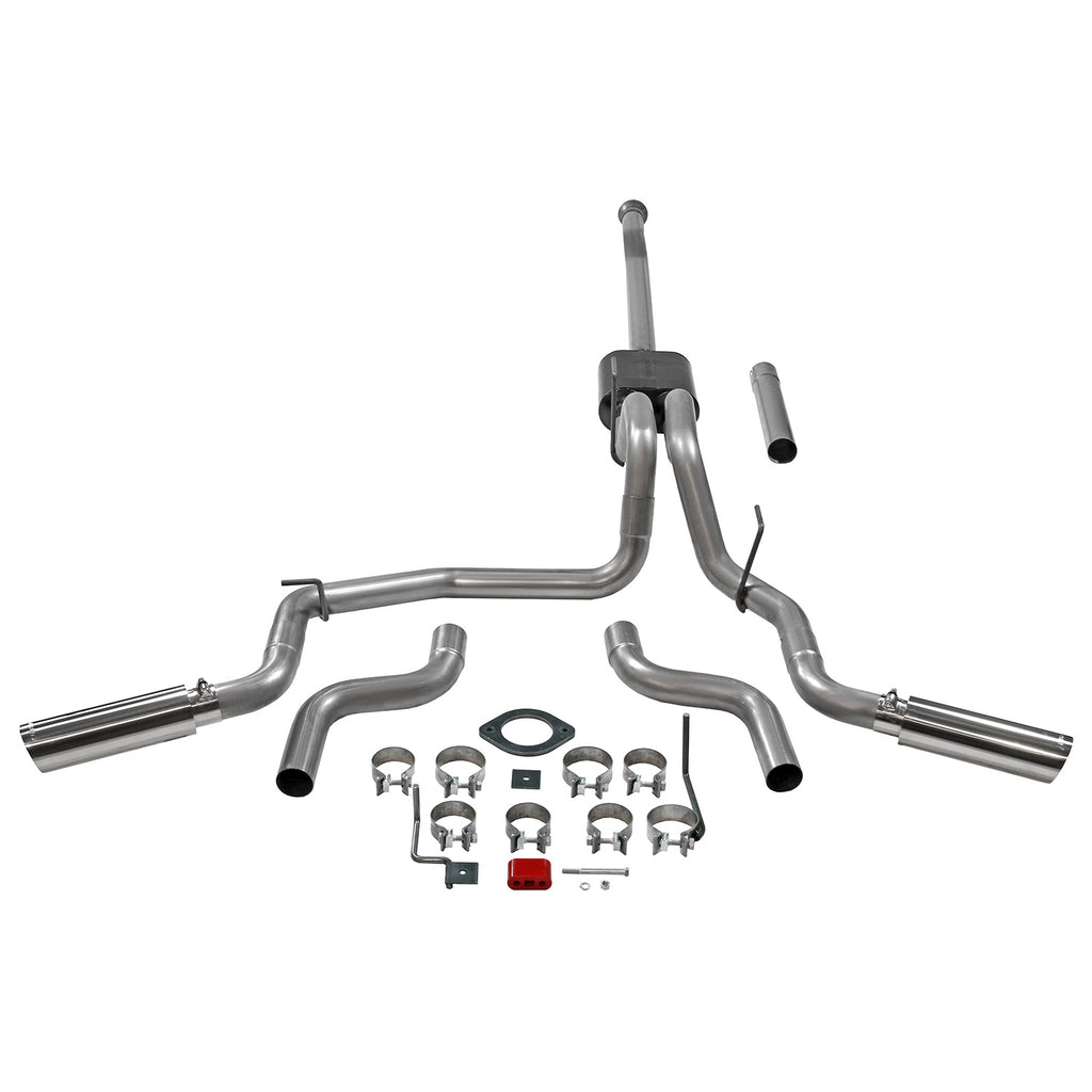 American Thunder Cat-Back Exhaust System Fits 2021-2025 Ford F-150 2.7L, 3.5L, 5.0L. American Thunder, Cat-Back, Dual Exit Stainless Steel Exhaust System Flowmaster