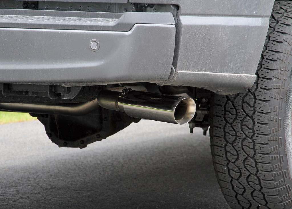 American Thunder Cat-Back Exhaust System Fits 2021-2025 Ford F-150 2.7L, 3.5L, 5.0L. American Thunder, Cat-Back, Dual Exit Stainless Steel Exhaust System Flowmaster