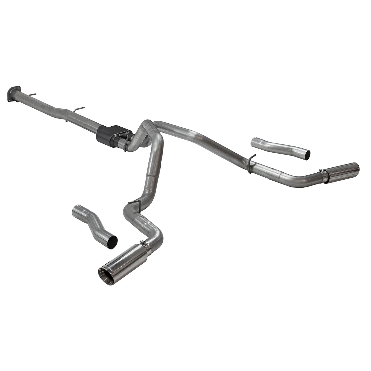 Outlaw Cat-Back Exhaust System Fits 2020-2026 Silverado/Sierra 2500Hd/3500Hd 6.6L Gas V8, Outlaw Series, 3.50 Inch To Dual 3.00 Inch Cat-Back, Dual Rear Exit, Stainless Steel Exhaust System Flowmaster