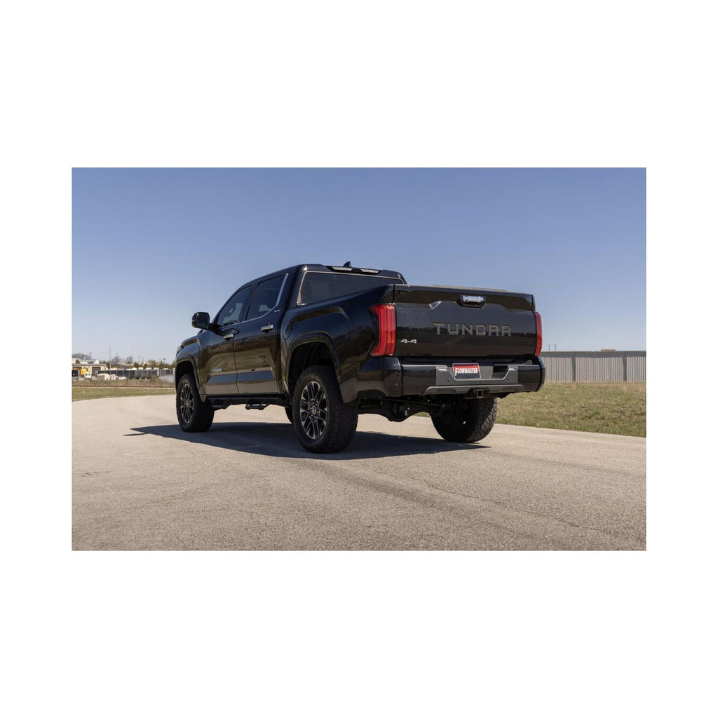 Outlaw Extreme Cat-Back Exhaust System Fits 2022-2025 Toyota Tundra 3.4-Liter, Cat-Back, Single Out Dump Exit, Outlaw Extreme Stainless Steel Exhaust System Flowmaster