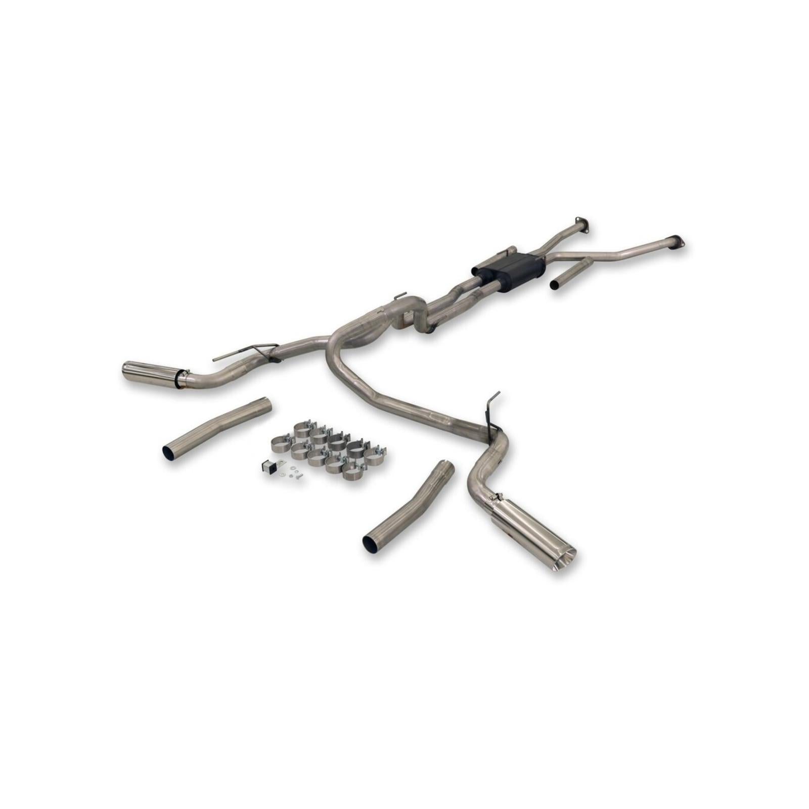 American Thunder Cat-Back Exhaust System Fits 2022-2025 Toyota Tundra 3.4-Liter, Cat-Back, Dual Out Rear/Side Exit, American Thunder Stainless Steel Exhaust System Flowmaster