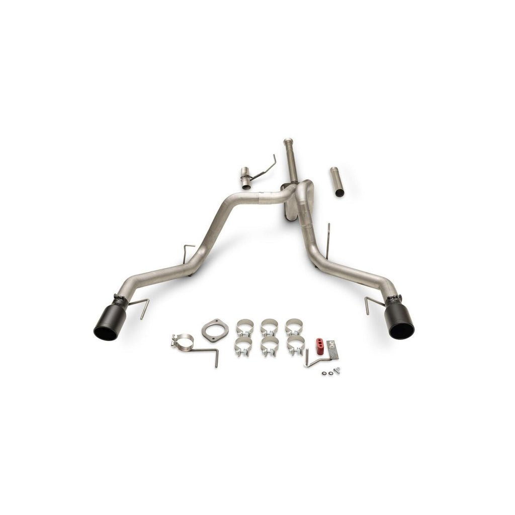 Outlaw Cat-Back Exhaust System Fits 2021-2025 Ford F150 2.7, 3.5 And 5.0-Liter, Powerboost And Non-Hybrid With Factory Dual Tailpipes, Outlaw Cat-Back 3.0-Inch Stainless Steel Exhaust System, 4.50-Inch Black Tips Flowmaster