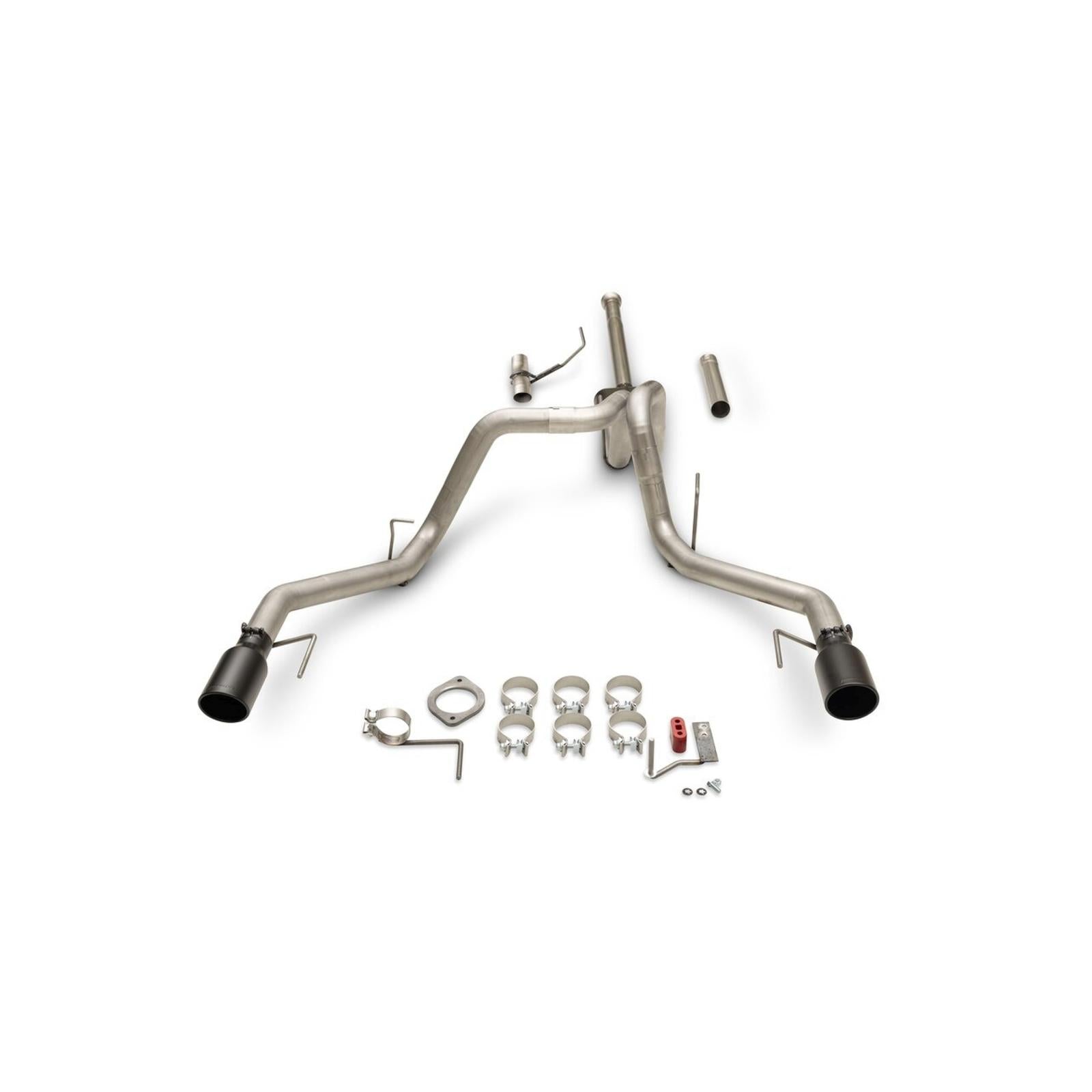 Outlaw Cat-Back Exhaust System Fits 2021-2025 Ford F150 2.7, 3.5 And 5.0-Liter, Powerboost And Non-Hybrid With Factory Dual Tailpipes, Outlaw Cat-Back 3.0-Inch Stainless Steel Exhaust System, 4.50-Inch Black Tips Flowmaster