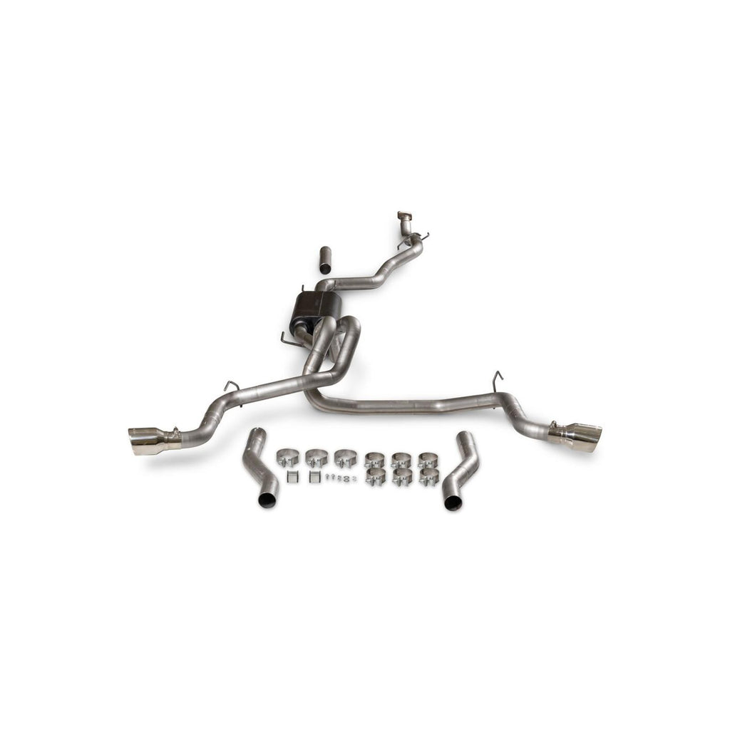 American Thunder Cat-Back Exhaust System Fits 2024-2025 Toyota Tacoma 2.4-Liter, All Wheelbases, American Thunder Dual Out Rear Or Side Exit, Cat-Back Exhaust System, Stainless Steel – Aggressive To Moderate Sound Flowmaster