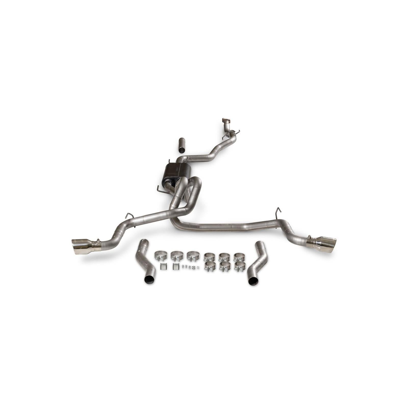 American Thunder Cat-Back Exhaust System Fits 2024-2025 Toyota Tacoma 2.4-Liter, All Wheelbases, American Thunder Dual Out Rear Or Side Exit, Cat-Back Exhaust System, Stainless Steel – Aggressive To Moderate Sound Flowmaster