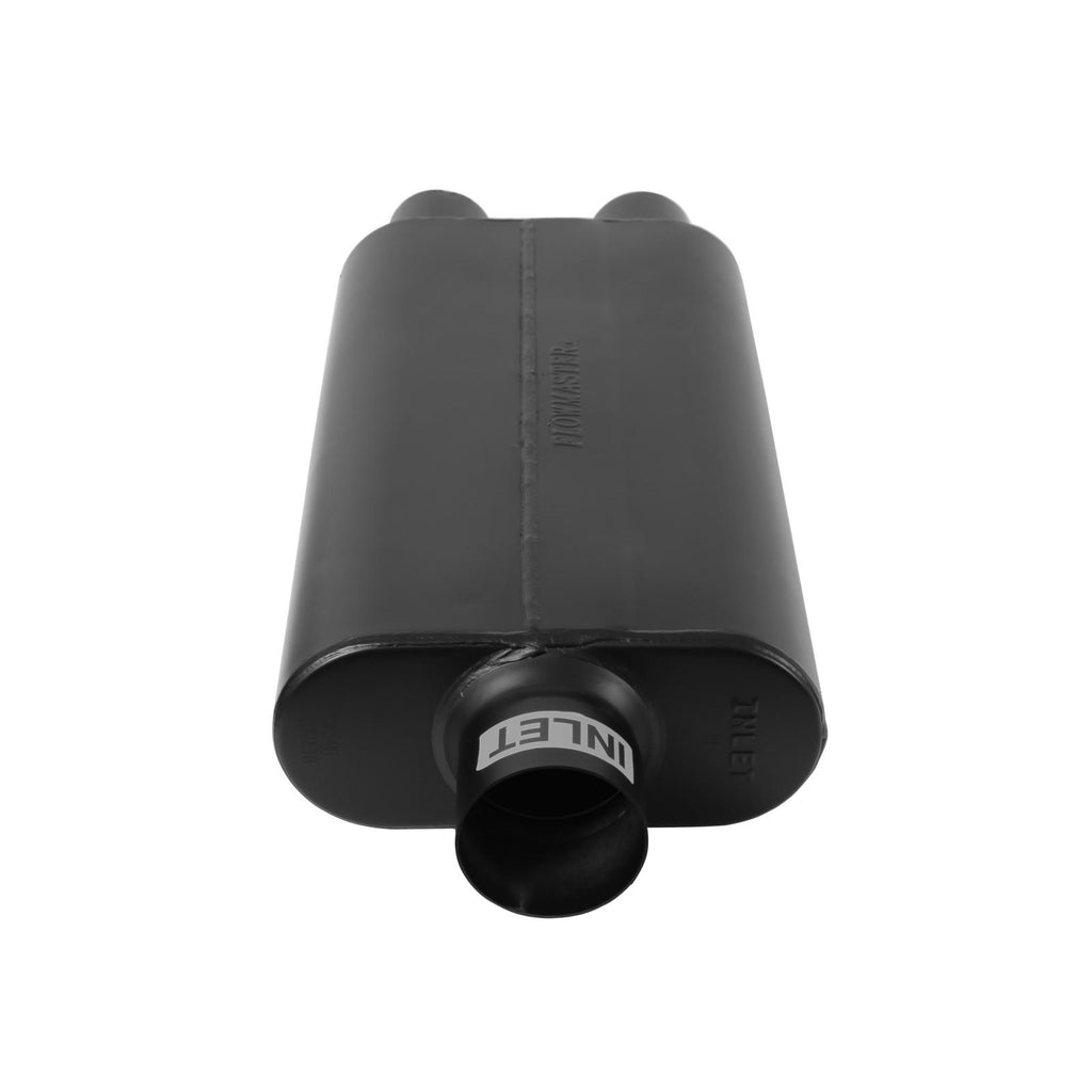 50 Series Delta Flow Chambered Muffler 50 Delta Flow Stainless Steel 3.00 Center In 2.50 Dual Out Moderate Sound Flowmaster