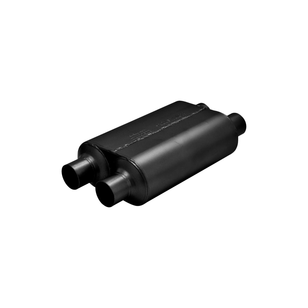 Super 40 Series Chambered Muffler Super 40 Stainless Steel 2.50 Dual In 2.50 Dual Out Aggressive Sound Flowmaster
