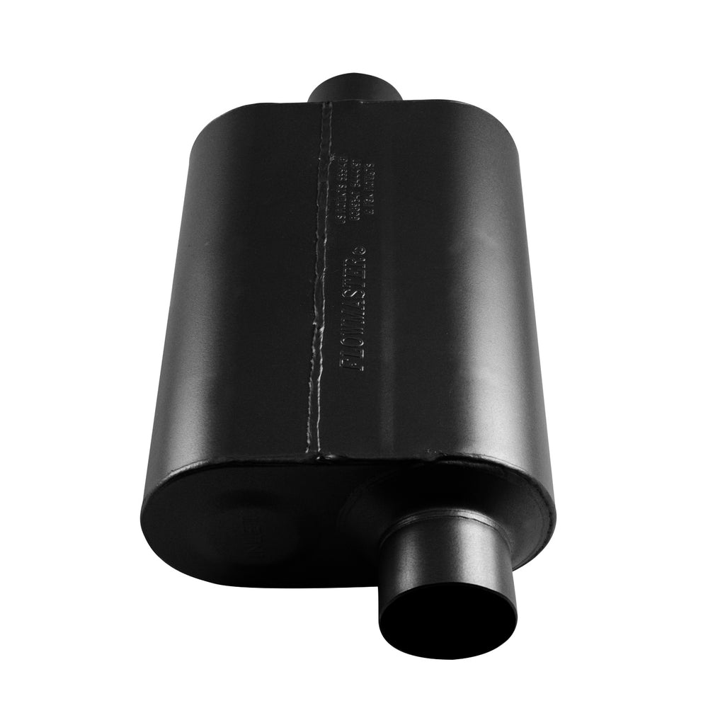 Super 40 Series Chambered Muffler Super 40 Stainless Steel 3.00 Offset In 3.00 Center Out Aggressive Sound Flowmaster