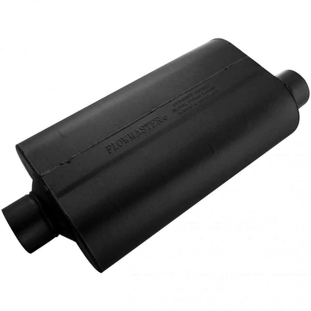 Super 50 Series Chambered Muffler Super 50 Stainless Steel 3.00 Center In 3.00 Offset Out Mild Sound Flowmaster