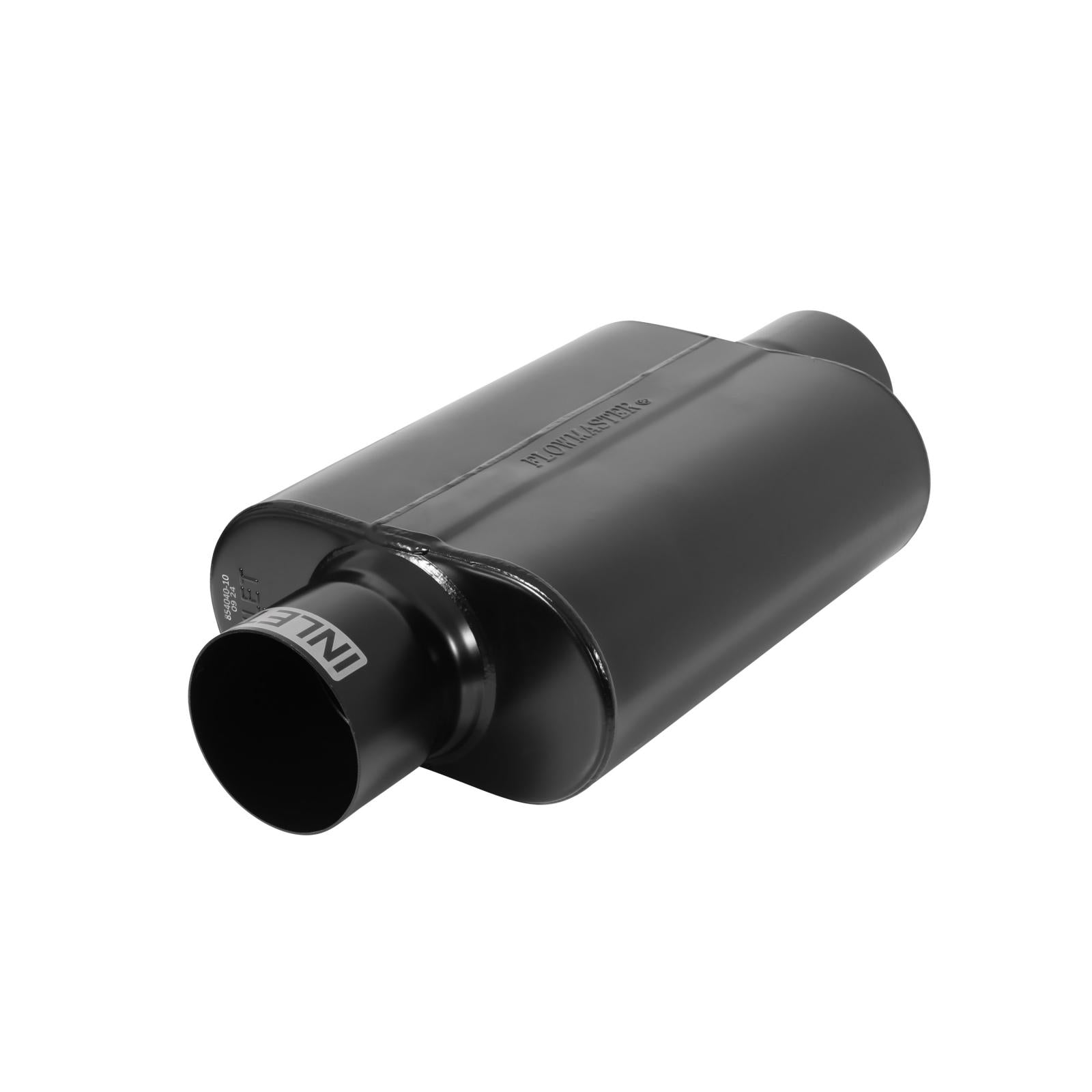 40 Series Delta Force Race Muffler Top Ten Race Muffler 409SS 4.00 Center In 4.00 Center Out Aggressive Sound Flowmaster