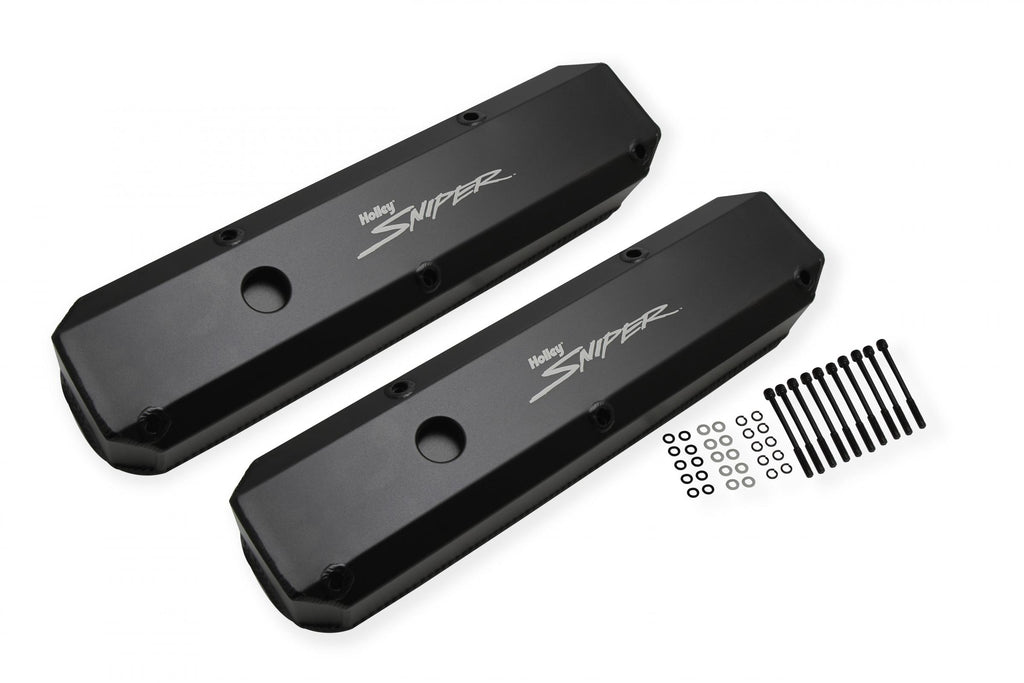 Valve Cover Fabricated Aluminum Chrysler Small Block Black Finish 1964-91 Chrysler Small Block 273-360 Cubic Inch Exc. Magnum Sniper EFI