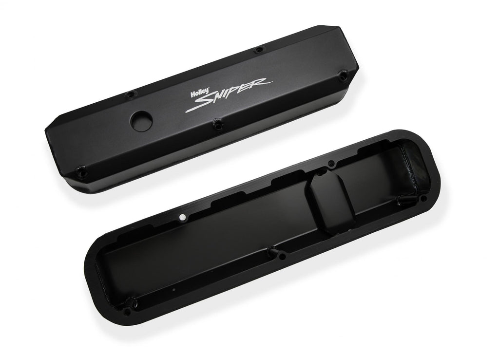 Valve Cover Fabricated Aluminum Chrysler Small Block Black Finish 1964-91 Chrysler Small Block 273-360 Cubic Inch Exc. Magnum Sniper EFI
