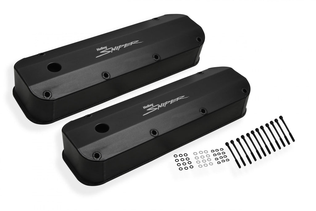 Valve Cover Fabricated Aluminum Ford Big Block Black Finish 1968-97 Ford Big Block 429-460 Cubic Inch Sniper EFI