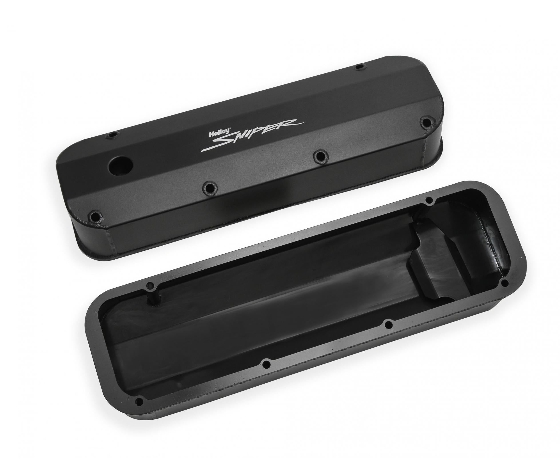 Valve Cover Fabricated Aluminum Ford Big Block Black Finish 1968-97 Ford Big Block 429-460 Cubic Inch Sniper EFI