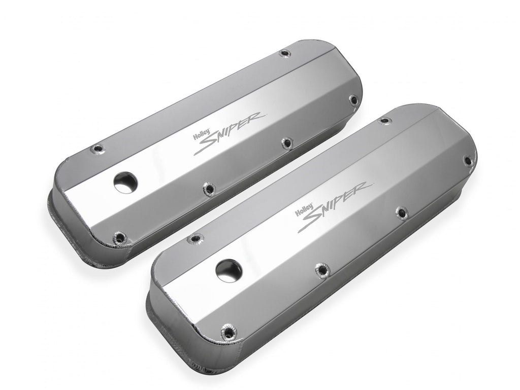 Valve Cover Fabricated Aluminum Ford Big Block Natural Anodized 1968-97 Ford Big Block 429-460 Cubic Inch Sniper EFI