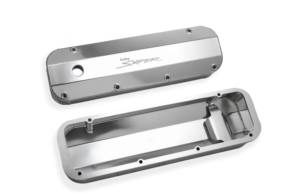 Valve Cover Fabricated Aluminum Ford Big Block Natural Anodized 1968-97 Ford Big Block 429-460 Cubic Inch Sniper EFI