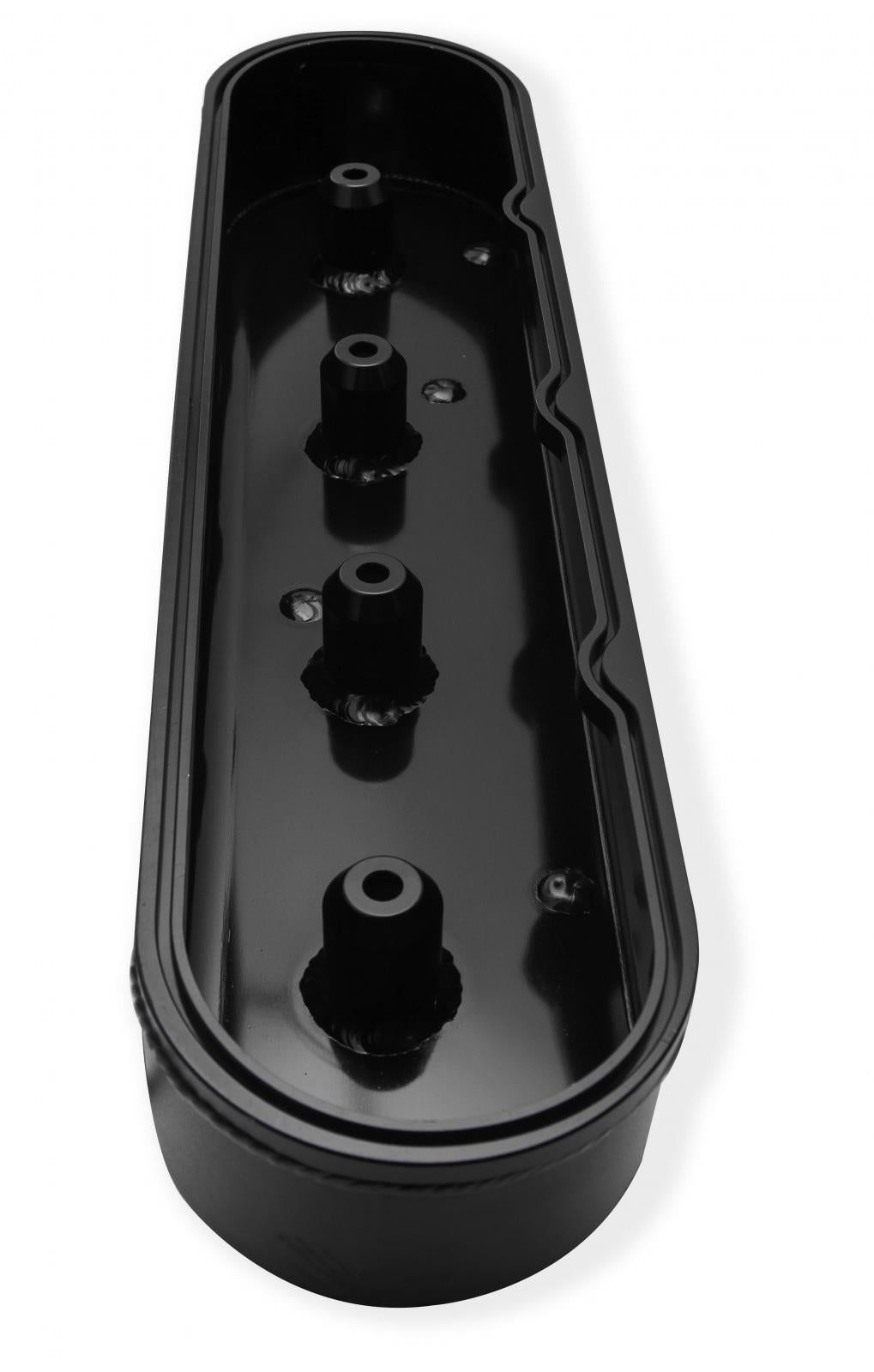 Valve Cover Fabricated Aluminum GM Ls Engines Satin Black GM Gen Iii/Iv Ls Engines Oem Ls Coil Stands Holley Logo Tig Welded Sniper EFI