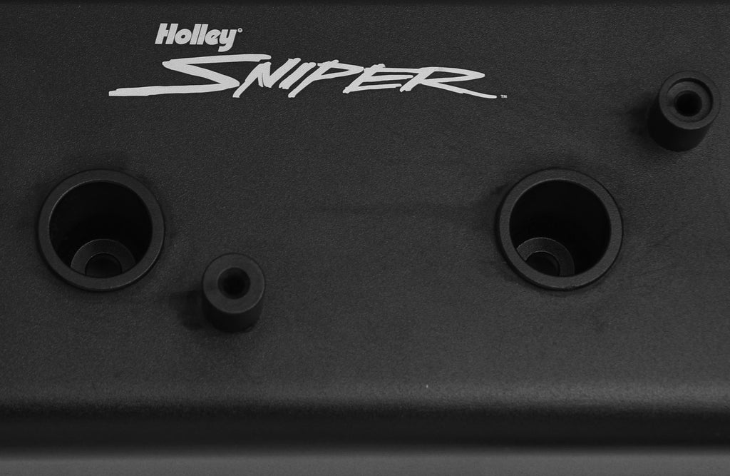 Valve Cover Fabricated Aluminum GM Ls Engines Satin Black GM Gen Iii/Iv Ls Engines Oem Ls Coil Stands Holley Logo Tig Welded Sniper EFI