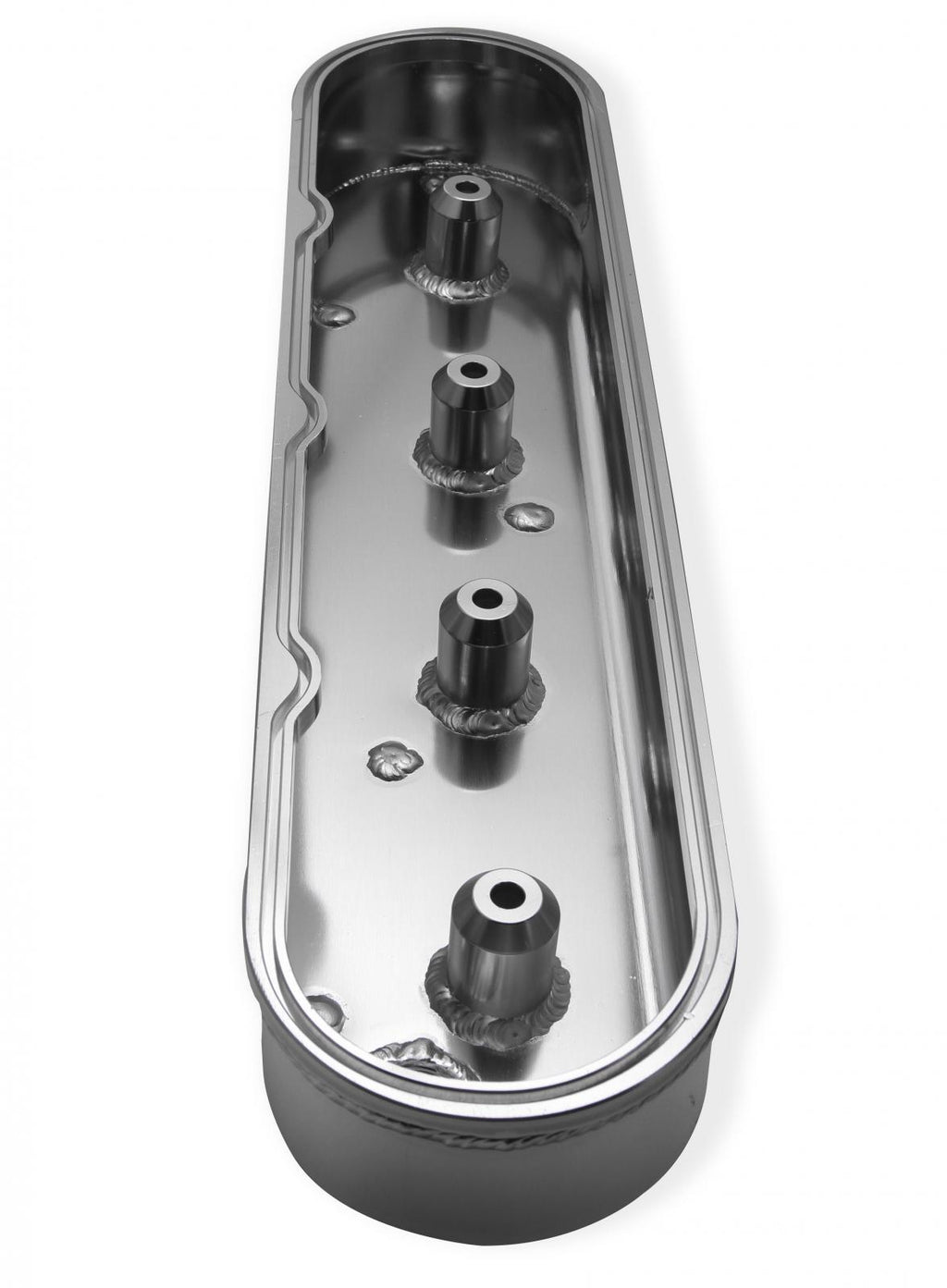 Valve Cover Fabricated Aluminum GM Ls Engines Natural Anodized GM Gen Iii/Iv Ls Engines Oem Ls Coil Stands Holley Logo Tig Welded Sniper EFI