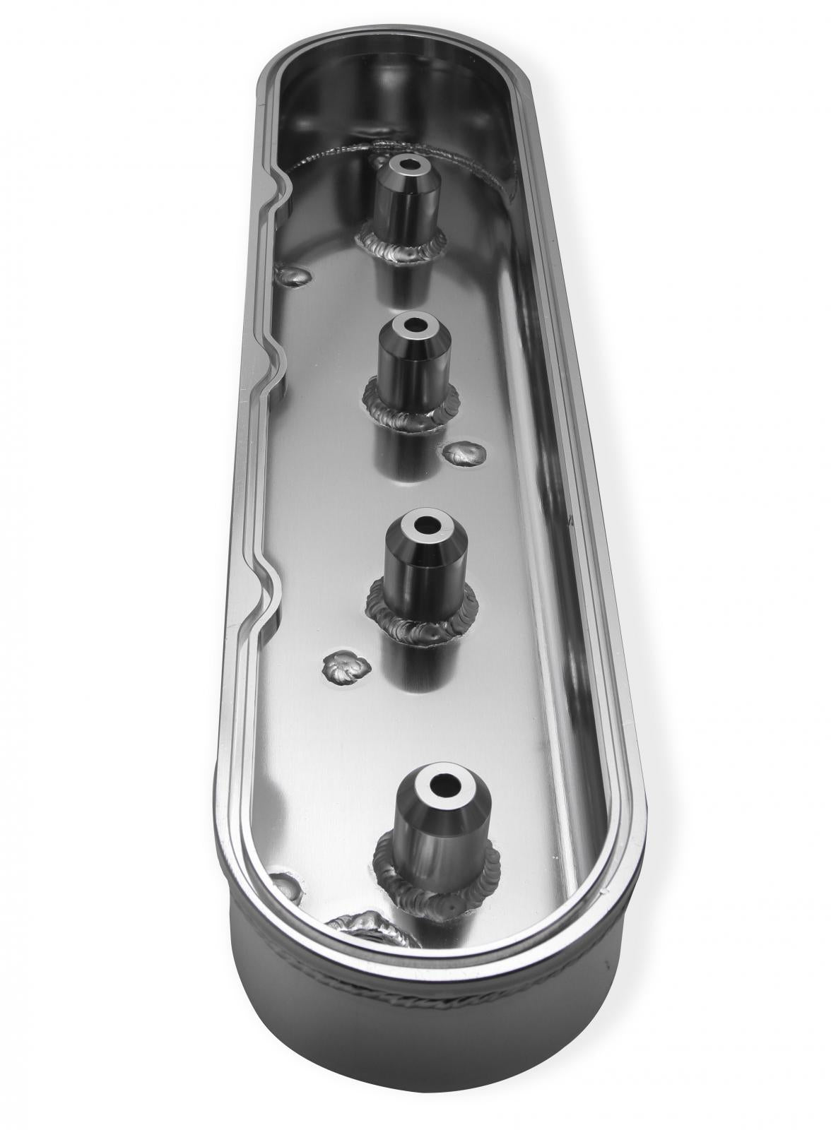 Valve Cover Fabricated Aluminum GM Ls Engines Natural Anodized GM Gen Iii/Iv Ls Engines Oem Ls Coil Stands Holley Logo Tig Welded Sniper EFI