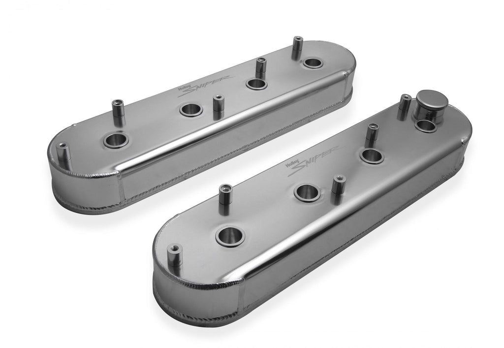Valve Cover Fabricated Aluminum GM Ls Engines Natural Anodized GM Gen Iii/Iv Ls Engines Oem Ls Coil Stands Holley Logo Tig Welded Sniper EFI