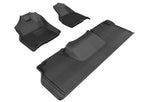 3D MAXpider 2012-2018 Dodge Ram 2500/3500 Mega Cab Kagu 1st & 2nd Row Floormats - Black