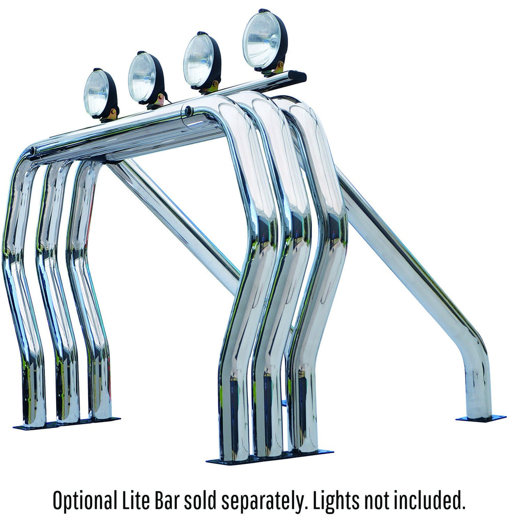Triple Bar/Single Kicker (Between Wheel Wells) Chrome 1975-1983 Ford F-100 1975-1986 Chevrolet C10/C20/C30 Go Rhino