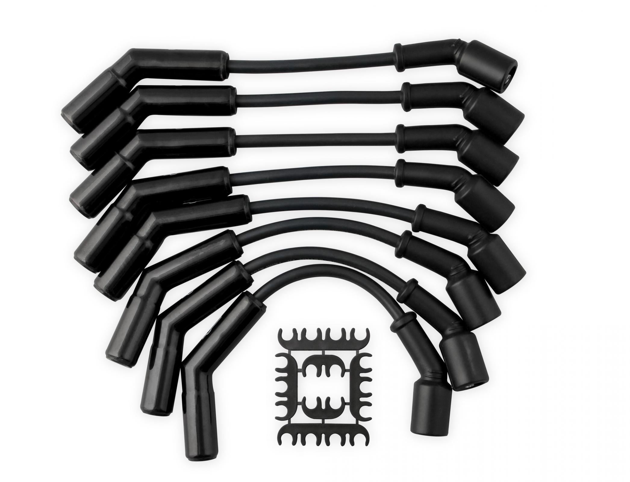 Spark Plug Wire Set Extreme 9000 Ceramic Boot Ls Terminals Ls3/Ls4/Ls7 Black Custom Fit Extreme Heat Black Ceramic Boot Ferro Spiral Core Spark Plug Wire Set ACCEL