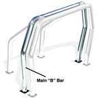 Bed Bar Component B Main Bar Polished Stainless Steel 1994-2004 Ford Ranger Go Rhino