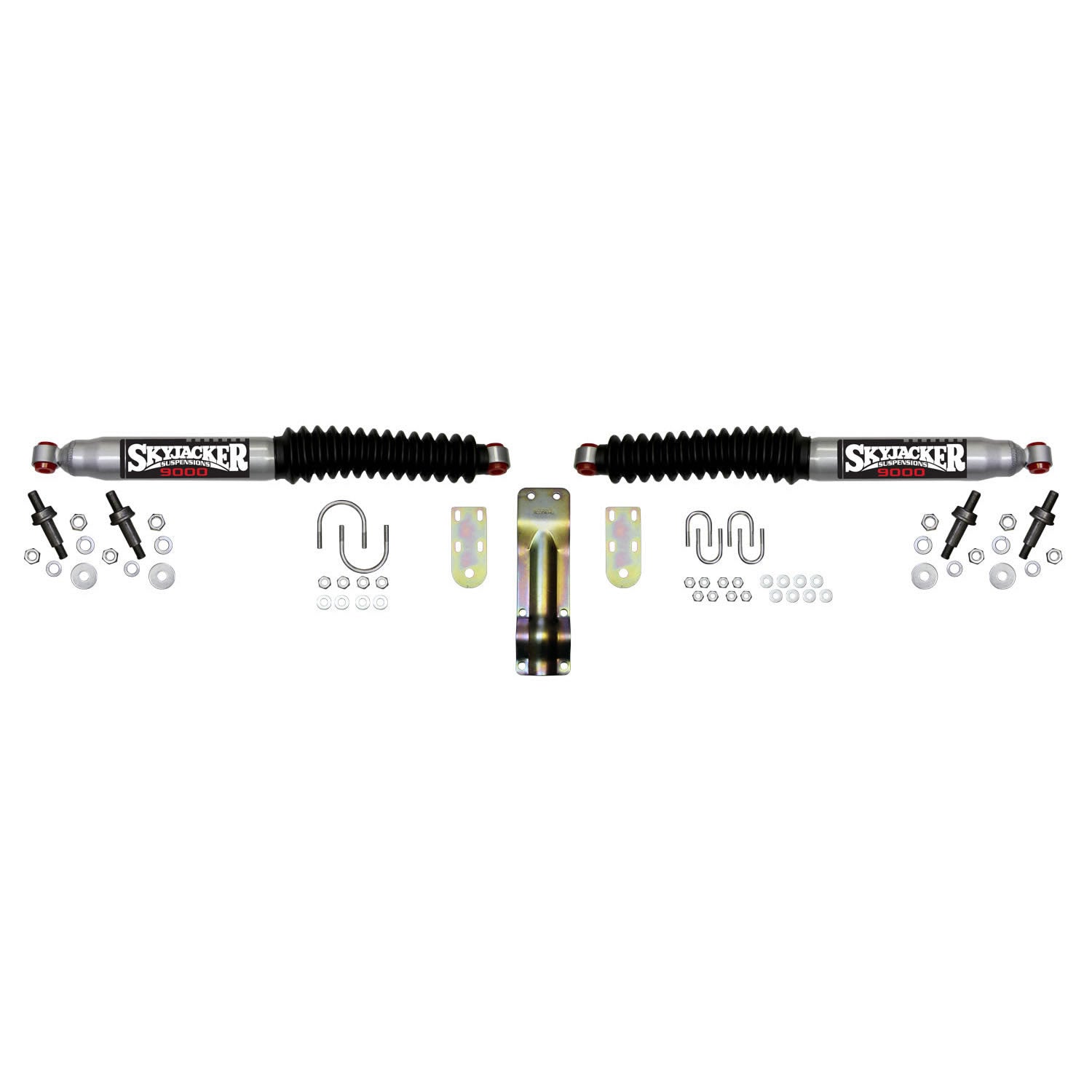 Steering Stabilizer Dual Kit 59-79 F-250/F-350 Silver w/Black Boots Skyjacker