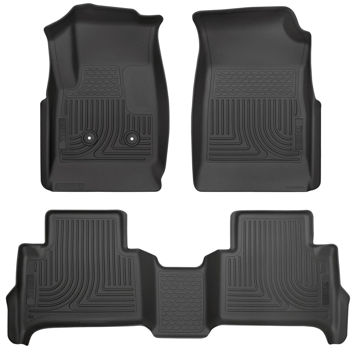 Weatherbeater Front & 2nd Seat Floor Liners For 2015-2022 Colorado/Canyon Crew Cab Husky Liners