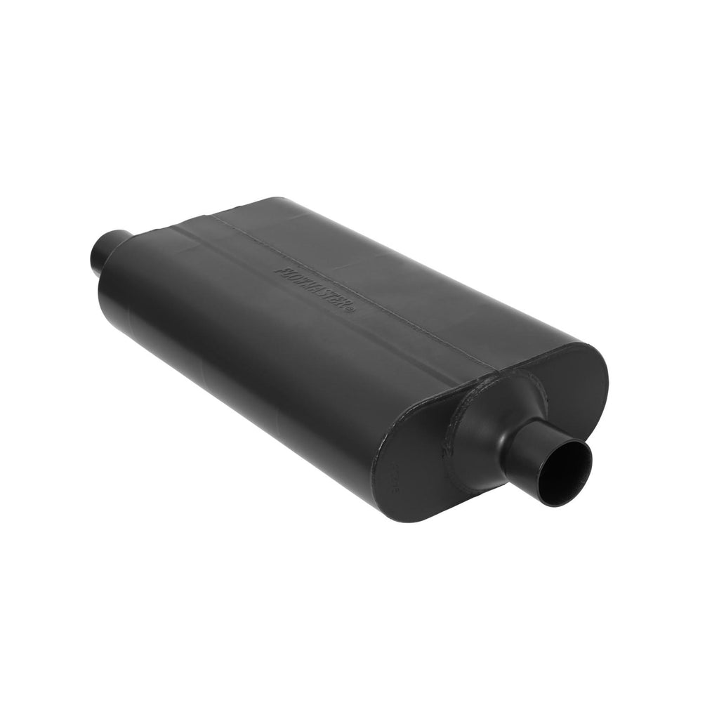 50 Series Delta Flow Chambered Muffler 50 Delta Flow 2.00 Offset In 2.00 Center Out Moderate Sound Flowmaster