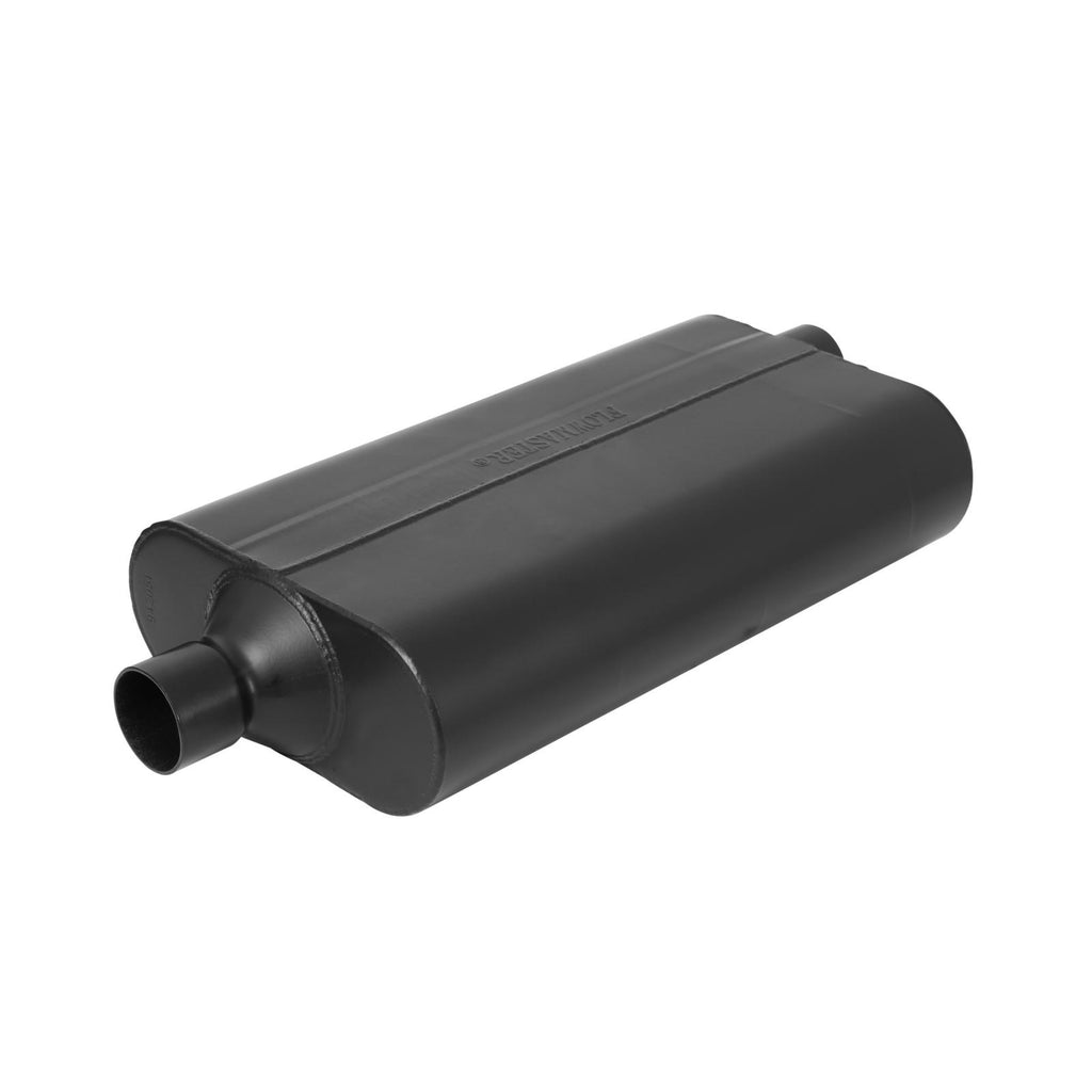 50 Series Delta Flow Chambered Muffler 50 Delta Flow 2.00 Offset In 2.00 Center Out Moderate Sound Flowmaster