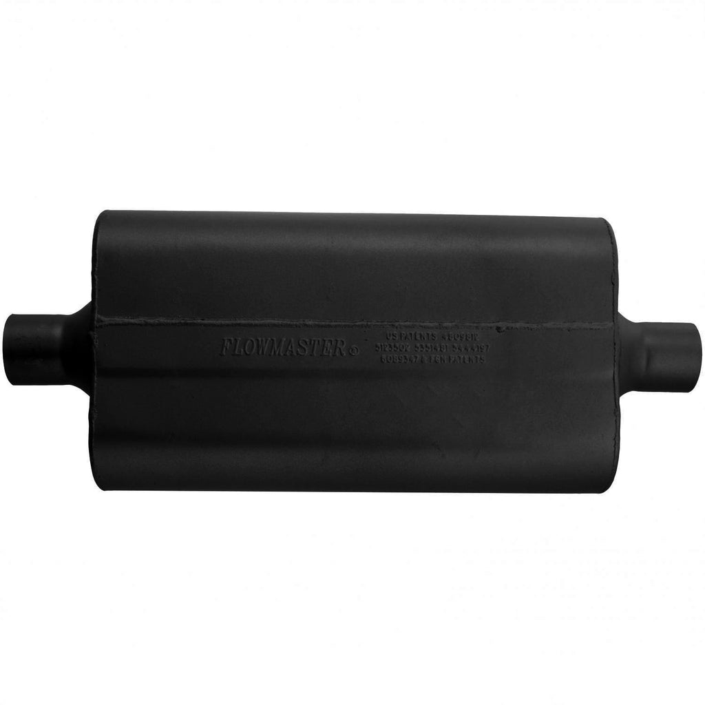 50 Series Delta Flow Chambered Muffler 50 Delta Flow 2.25 Center In 2.25 Center Out Moderate Sound Flowmaster