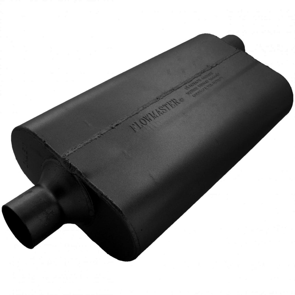 50 Series Delta Flow Chambered Muffler 50 Delta Flow 2.25 Center In 2.25 Offset Out Moderate Sound Flowmaster
