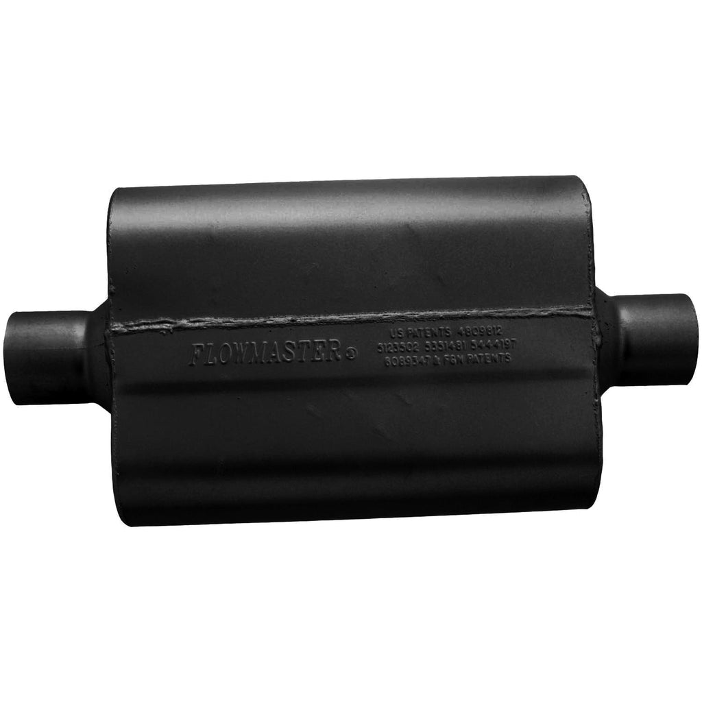 40 Series Delta Flow Chambered Muffler 40 Delta Flow 2.50 Center In 2.50 Center Out Aggressive Sound Flowmaster