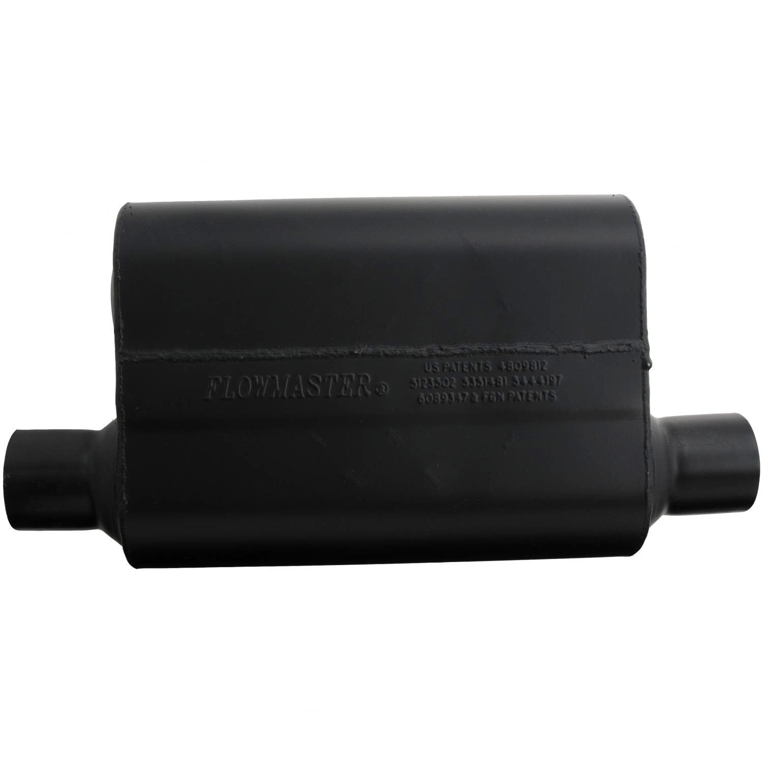 Super 44 Series Chambered Muffler Super 44 2.50 Offset In 2.50 Same Side Out Aggressive Sound Flowmaster