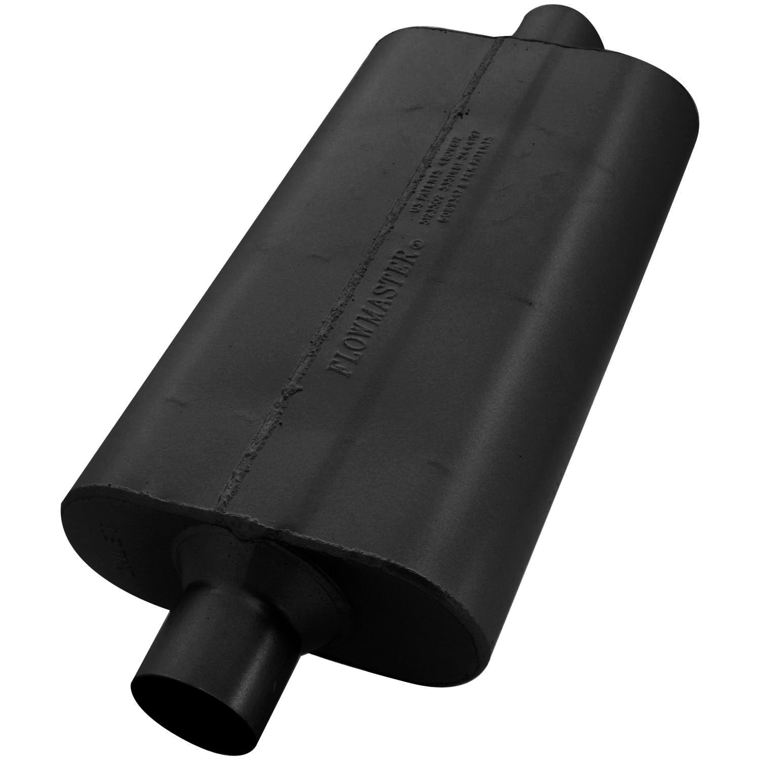 50 Series Delta Flow Chambered Muffler 50 Delta Flow 2.50 Center In 2.50 Center Out Moderate Sound Flowmaster