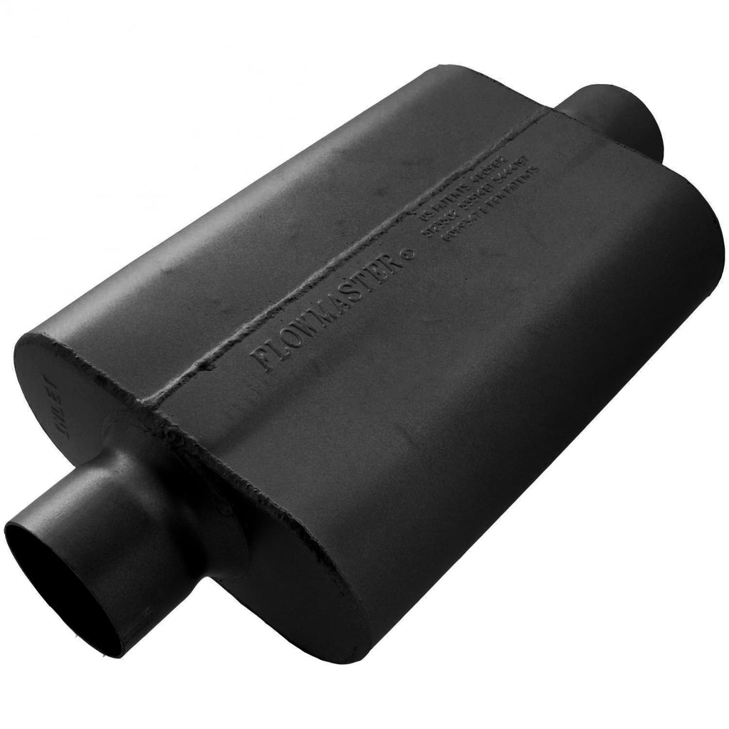 40 Series Delta Flow Chambered Muffler 40 Delta Flow 3.00 Center In 3.00 Center Out Aggressive Sound Flowmaster