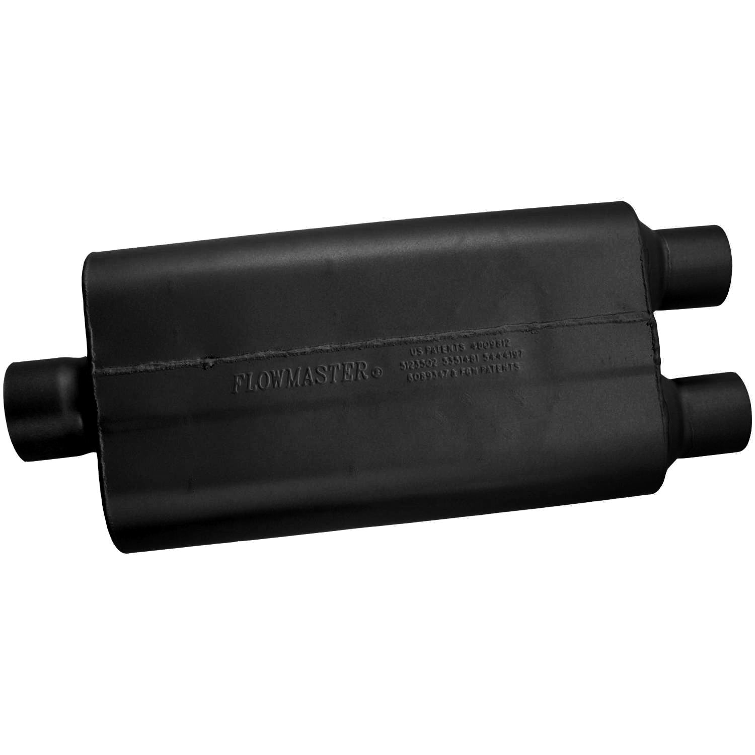 50 Series Delta Flow Chambered Muffler 50 Delta Flow 3.00 Center In 2.50 Dual Out Moderate Sound Flowmaster