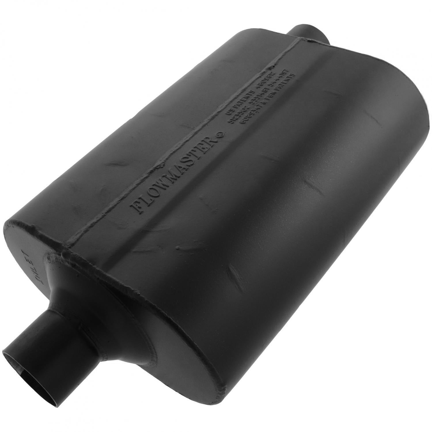 60 Series Delta Flow Chambered Muffler 60 Delta Flow 2.25 Center In 2.25 Offset Out Moderate Sound Flowmaster