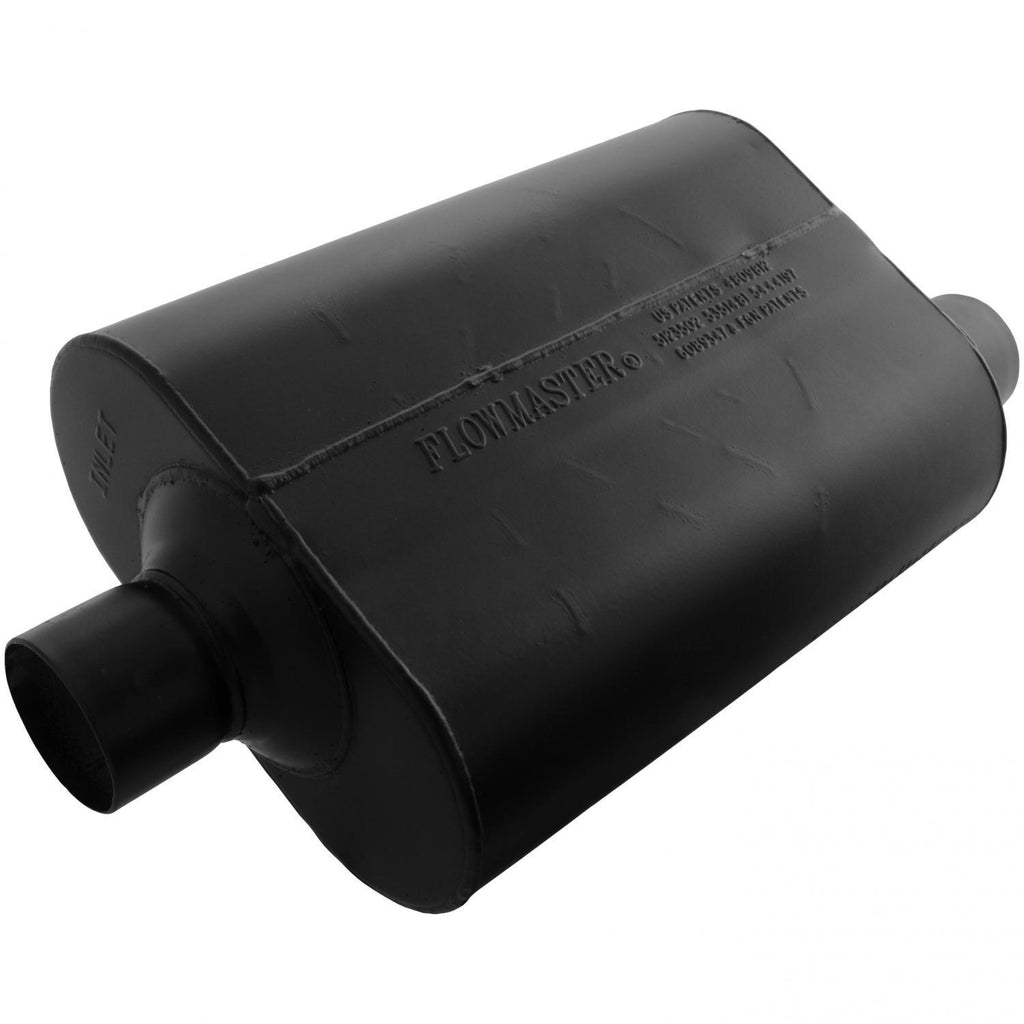 Super 40 Series Chambered Muffler Super 40 2.50 Center In 2.50 Offset Out Aggressive Sound Flowmaster
