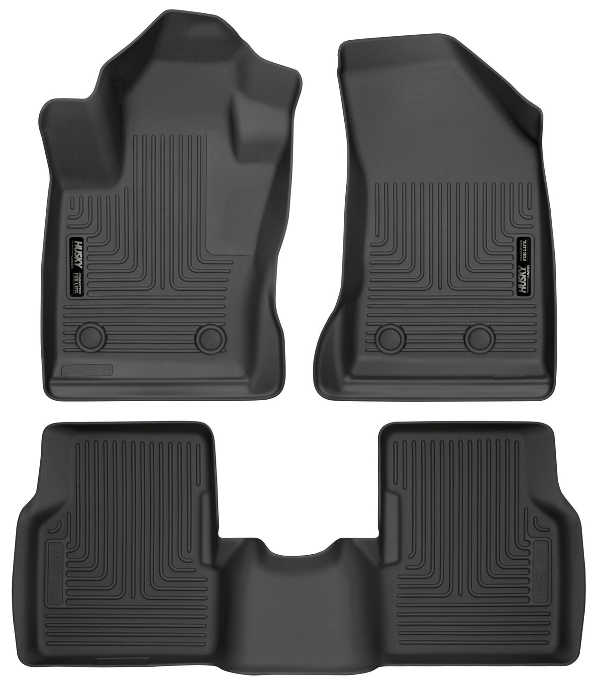 Weatherbeater Front & 2nd Seat Floor Liners For 2017-2025 Jeep Compass Husky Liners