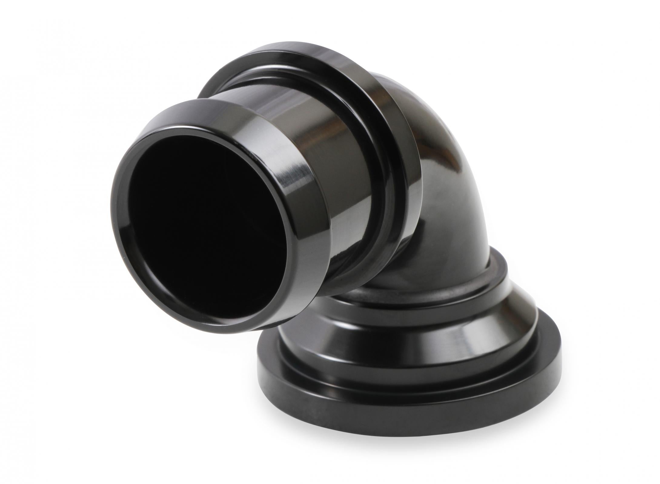 Water Neck Swivel 90 Degree Angle Black Fits 2003-Up Mopar Gen III Hemi Engines 90 Degree Holley