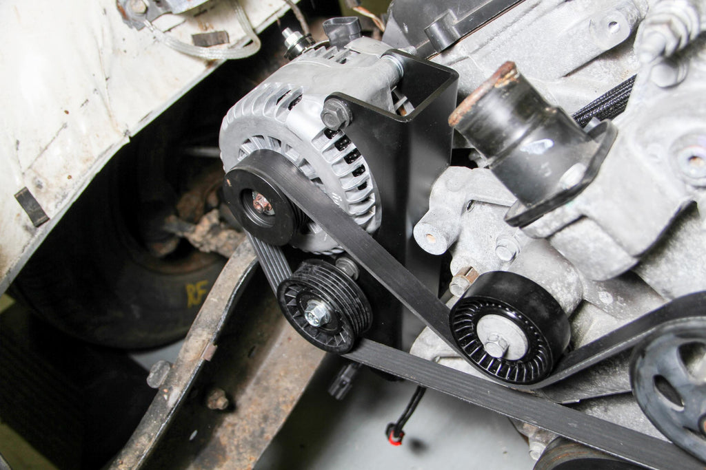 Gen III Hemi Alternator Relocation Bracket Fits Alternator Moves Alternator Inward for Extra Clearance on Right Side of Engine Use with Small & Short Alternator 197-302 or 197-303 Holley